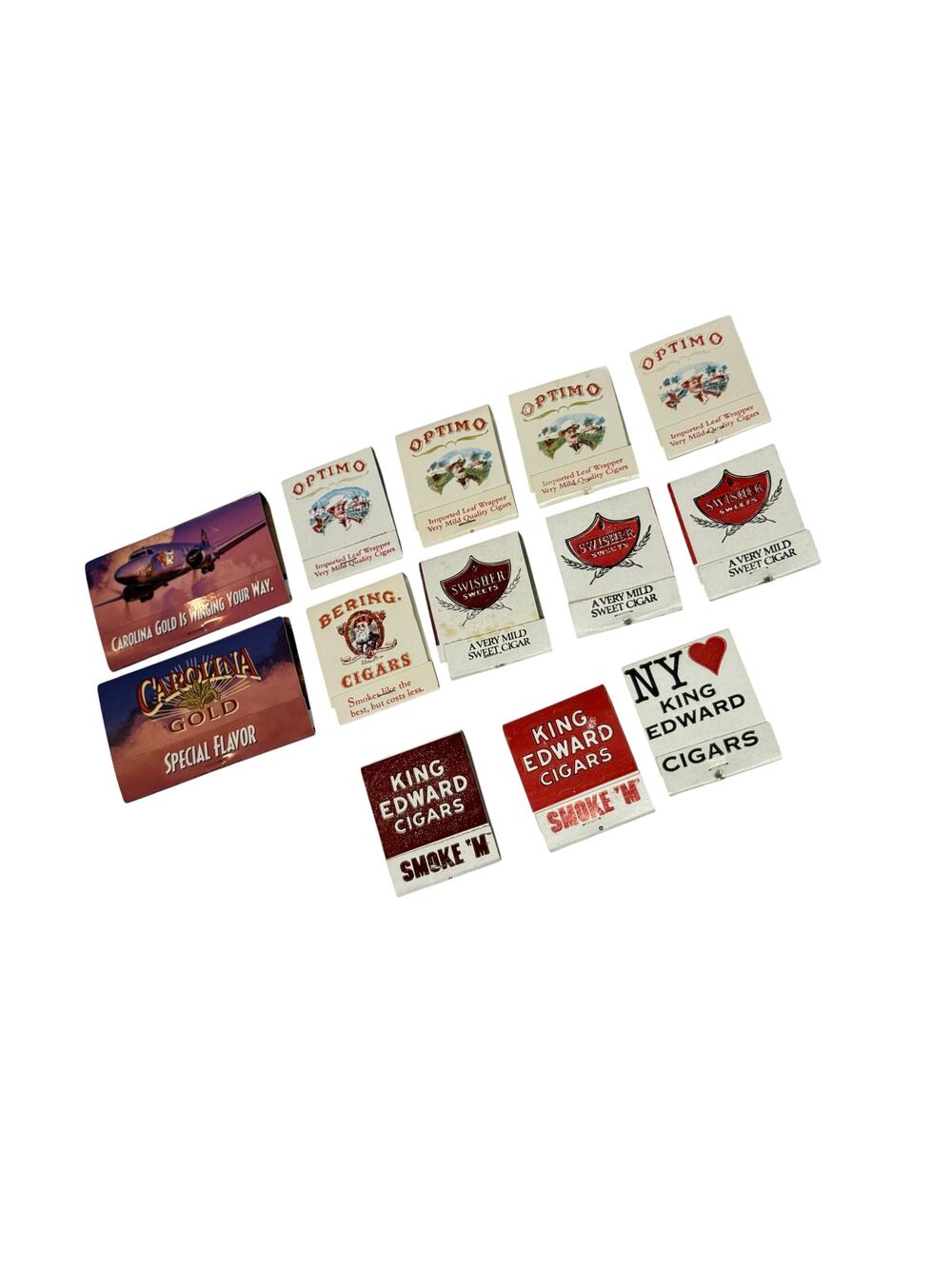 Lot 25 Vintage Cigar Advertising Matchbooks Optimo Swisher King Edward